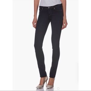 PAIGE Premium Denim Skyline Skinny Low Rise Jean Black Shadow Size 25 EUC